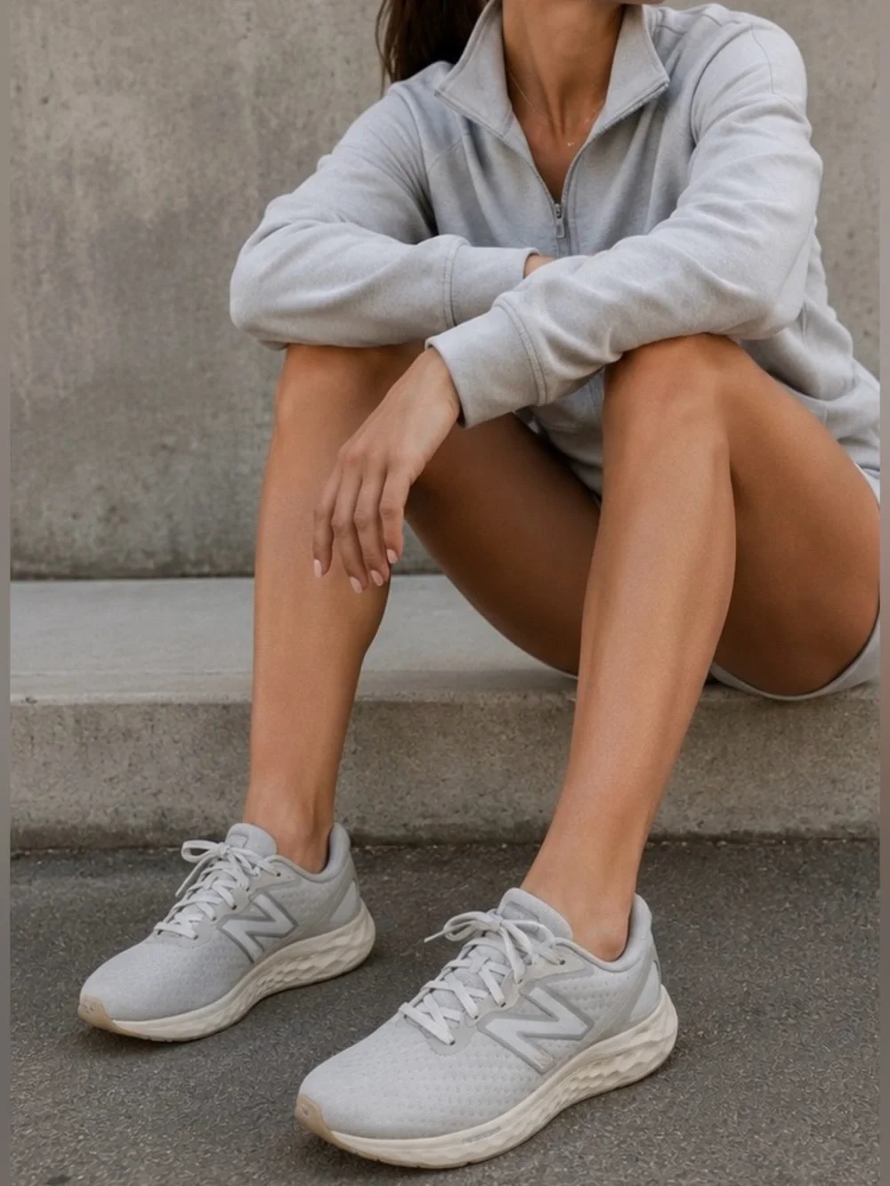 New Balance Women's Light Gray Athletic Sneakers